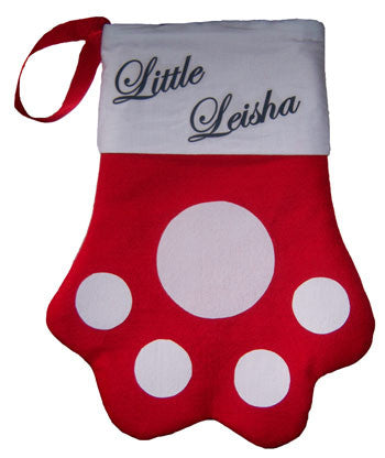 Paw Print Stocking