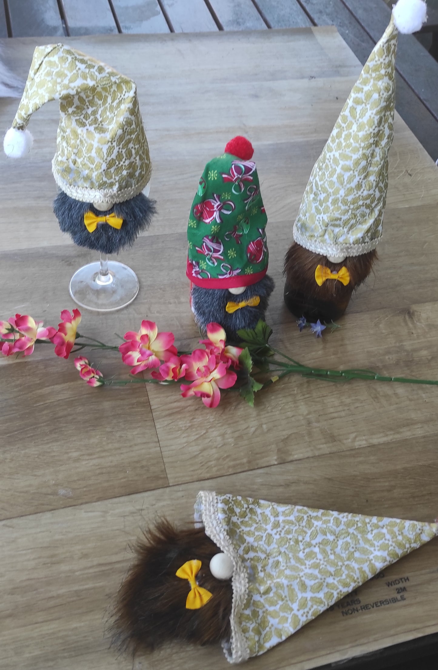 Gnome wine bottle toppers